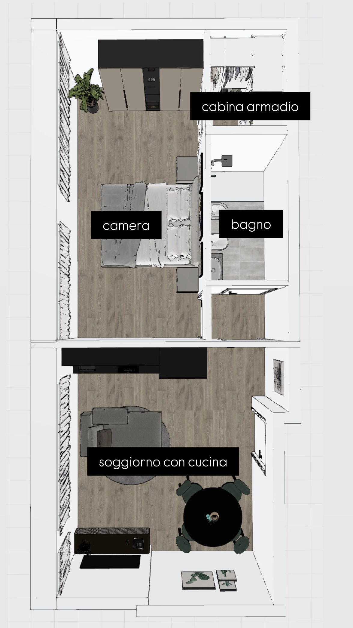 Planimetria 2 LOCALI RISTRUTTURATO E ARREDATO