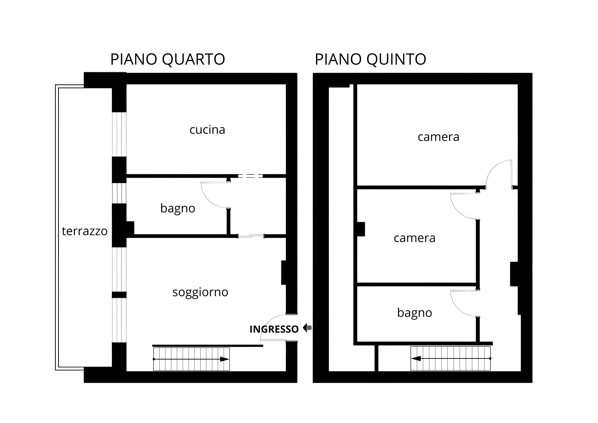 Planimetria 3 LOCALI DI RECENTE COSTRUZIONE ULTIMO PIANO CON TERRAZZO