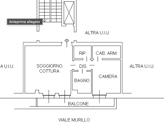 Planimetria 2 LOCALI RISTRUTTURATO A NUOVO E ARREDATO