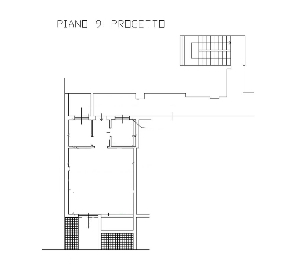 Planimetria MONOLOCALE ULTIMO PIANO CON TERRAZZI